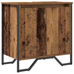 vidaXL Szafka pod umywalkę Stare drewno 60 x 35 x 60 cm