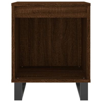 vidaXL Szafka nocna, brązowy dąb, 40x35x50 cm, materiał drewnopochodny