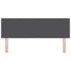 vidaXL Wezgłowie LED Ze LED Lights Ciemnoszary 160 cm Poliester