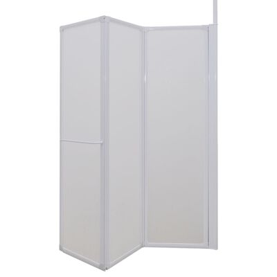 vidaXL Drzwi prysznicowe, kształt L, 70x120x137 cm, 4 panele, składane