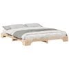 vidaXL Ramka ł&oacute;żka Brązowy 180 x 220 cm Lite drewno sosnowe