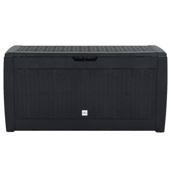 vidaXL Skrzynia ogrodowa, antracytowa, 119x48x60 cm, polipropylen