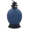 vidaXL Piaskowy filtr basenowy z zaworem 6 drożnym, niebieski, 560 mm