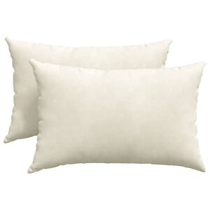 vidaXL Poduszki na sofę 2 pcs Kremowy 60 x 40 cm Tkanina sztruksowa