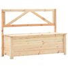 vidaXL Ławka ze schowkiem, 120 cm, lite drewno sosnowe