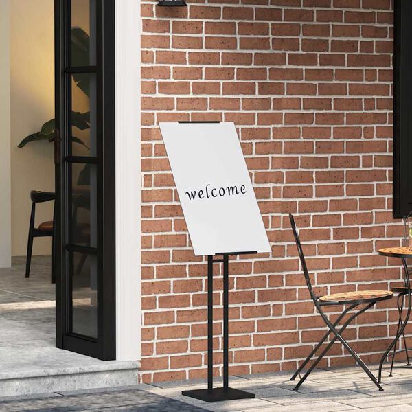 vidaXL Stoiska na targi 2 pcs Czarny 26,5 x 26,5 x 150 cm Stal