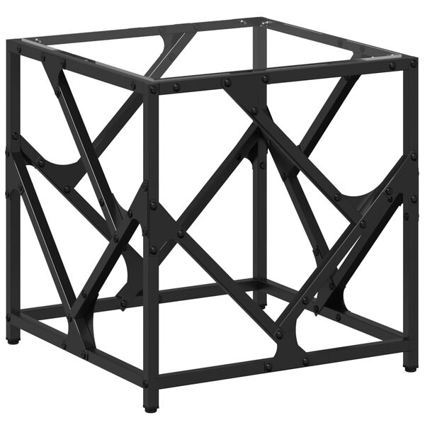 vidaXL Stolik kawowy ze szklanym blatem, 40x40x41 cm, stal