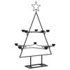 vidaXL Metalowa choinka świąteczna, do dekoracji, czarna, 75 cm