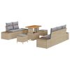 vidaXL Zestaw Sof na Ogr&oacute;d 8 szt. Beżowy polirattan