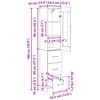 vidaXL Highboard z szufladą Stare drewno 34,5 x 34 x 180 cm
