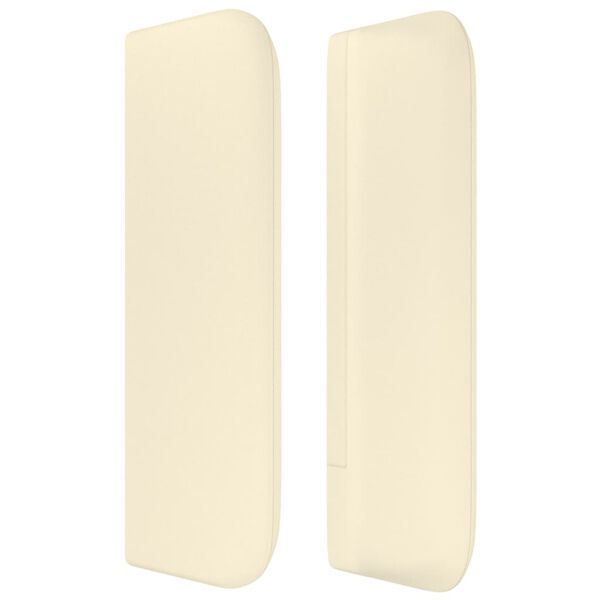 vidaXL Zagł&oacute;wek uszak, kremowy, 163x16x78/88 cm, sztuczna sk&oacute;ra