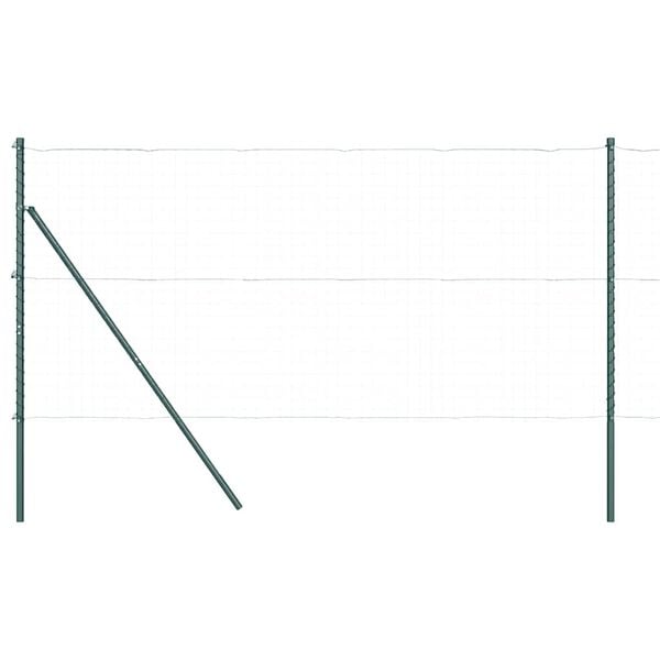 vidaXL Słupek ogrodzeniowy. 13 pcs Zielony Stal