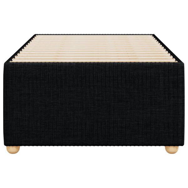 vidaXL Rama ł&oacute;żka bez materaca, czarna, 100x200 cm, obita tkaniną