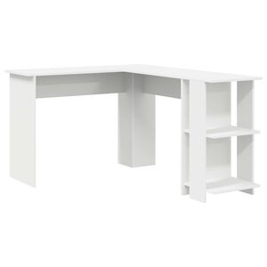 vidaXL Biurko narożne Biały Drewno inżynieryjne 140 x 113,5 x 75 cm