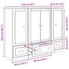 vidaXL Highboard 3 pcs Dąb rzemieślniczy Materiał drewnopochodny