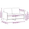vidaXL Sofa 2-osobowa, jasnoszara, 120 cm, tapicerowana aksamitem
