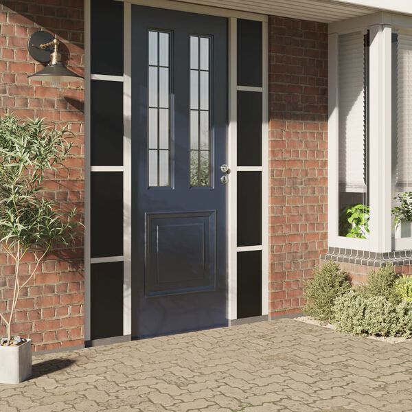 vidaXL Folia okienna statyczna, matowa, czarna, 90x2000 cm, PVC