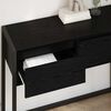 vidaXL Stolik końcowy z szufladą Czarny Dąb 100 x 36 x 75 cm