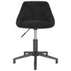 vidaXL Obrotowe krzesło stołowe, czarne, obite aksamitem
