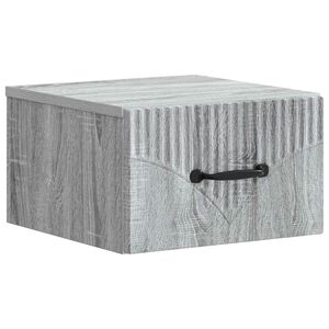 vidaXL Wisząca Szafka Nocna z szufladą Szary Sonoma 34,5 x 33 x 20 cm