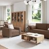 vidaXL Sofa 3 pcs Brązowy 219 x 80 x 82 cm Tkanina lniana