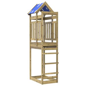 vidaXL Wieża zabaw Brązowy 52,5 x 85 x 239 cm Drewno impregnowane lite