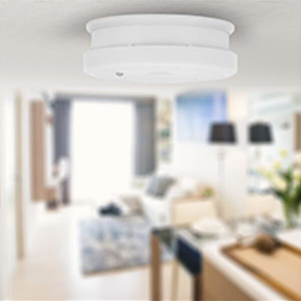 Smartwares Czujnik dymu z alarmem, 10x10x3,5 cm, biały