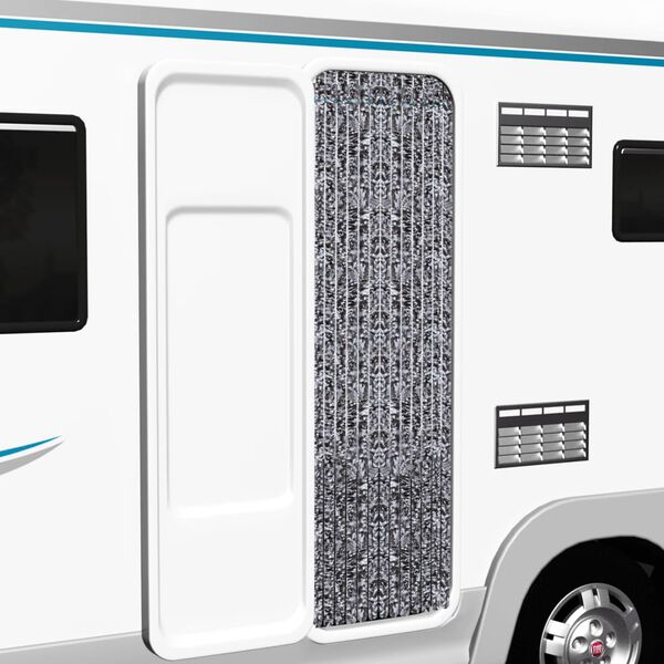 vidaXL Zasłona przeciwko owadom, brąz i beż, 56x185 cm, szenil