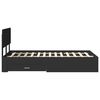 vidaXL Ramka ł&oacute;żka Czarny 135 x 190 cm Materiał drewnopochodny