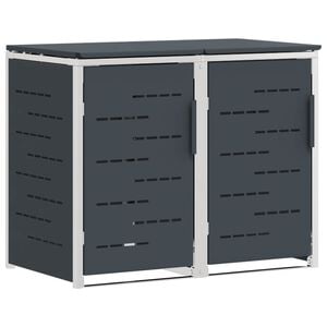 vidaXL Przechowywanie kosza na odpady for 2 Bins 240L Stal nierdzewna