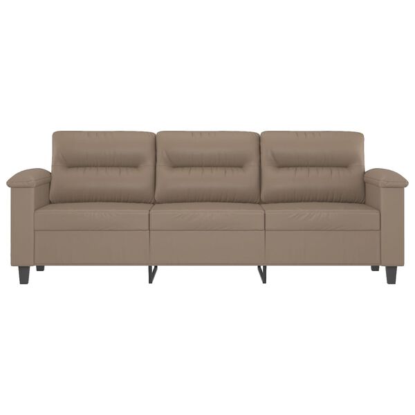 vidaXL 3-osobowa sofa, cappuccino, 180 cm, sztuczna sk&oacute;ra