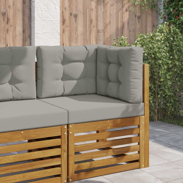 vidaXL Poduszka do sofy na zewnątrz 3 pcs Szary Poliester