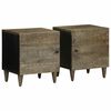 vidaXL Szafki nocne 2 szt. Jasnoszary 40x33x46 cm Drewno lite Mango
