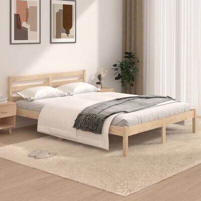 vidaXL Rama łóżka, lite drewno sosnowe, 120x190 cm, 4FT, podwójna