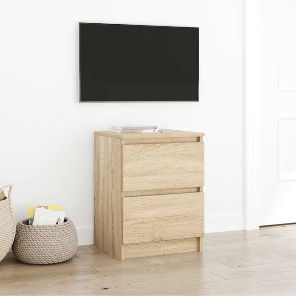 vidaXL Szafka pod TV, dąb sonoma, 40x35x54 cm, materiał drewnopochodny