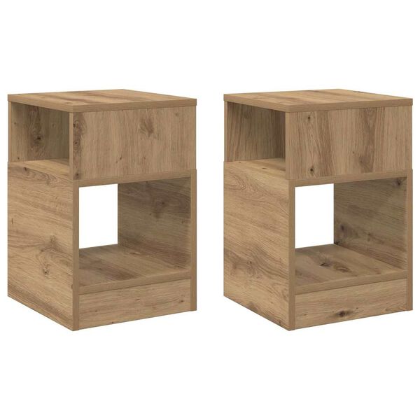 vidaXL Stolik końcowy 2 pcs Dąb rzemieślniczy 30,5 x 30 x 45 cm