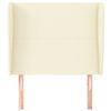 vidaXL Zagł&oacute;wek uszak, kremowy, 103x23x118/128 cm, sztuczna sk&oacute;ra