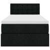 vidaXL Rama łóżka otomana z materacem, czarna, 90x190 cm, tkanina