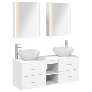 vidaXL Zestaw mebli łazienkowych 5 pcs Biały