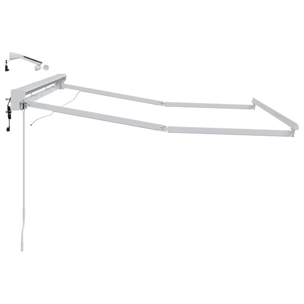 vidaXL Rama markizy elektrycznej z LEDami Biały 2,5 x 2 m Aluminium