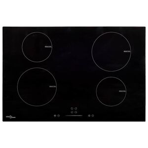 vidaXL Płyta indukcyjna 4-palnikowa, dotykowa, szklana, 77 cm, 7000 W