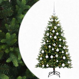 vidaXL Sztuczna choinka z bombkami 120 cm 150 LED Ciepła biel