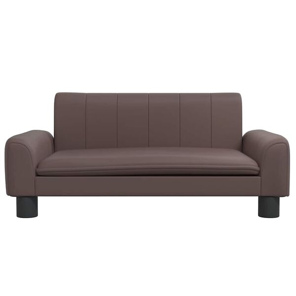 vidaXL Sofa dla dzieci, brązowa, 70x45x30 cm, sztuczna skóra