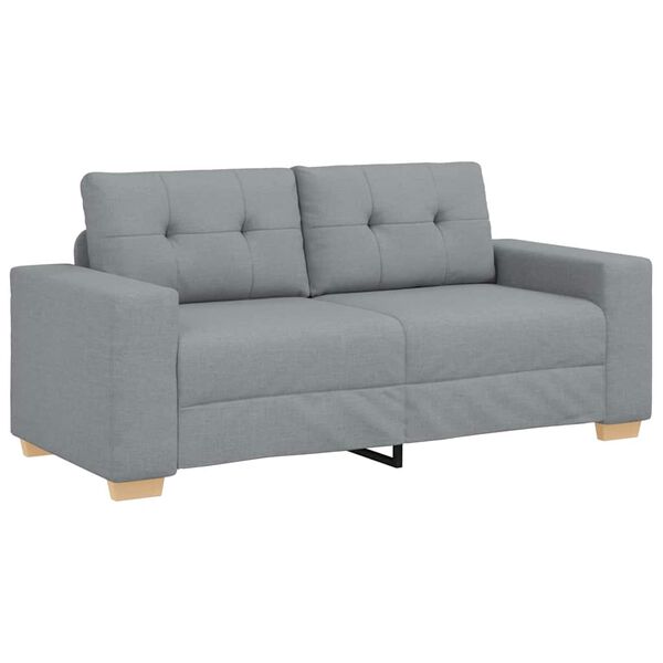 vidaXL Sofa dwuosobowa, jasnoszara, 180x77x82 cm, tkanina