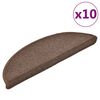 vidaXL Maty na schody 10 szt. 56x17x3 cm Brąz kawowy P&oacute;łokrągły