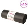 vidaXL Worki na śmieci, 150 szt., czarne, 240 L