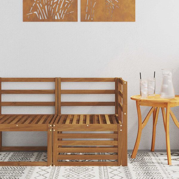 vidaXL Sofa narożna na zewnątrz Lite Drewno Akacji Naturalny