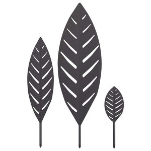 vidaXL St stake ogrodowy 3 szt. 116,5 x 35 x 3 cm Czarny Stal