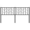 vidaXL Metalowe wezgłowie, czarne, 160 cm