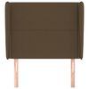 vidaXL Zagł&oacute;wek uszak, ciemnobrązowy, 93x23x118/128 cm, tkanina